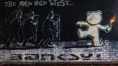 Banksy riot bear street art in Bristol