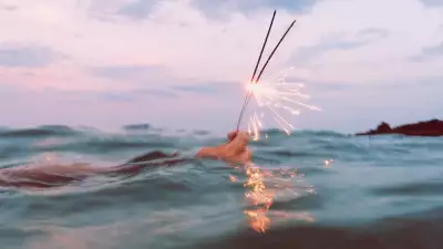 A sparkler in the ocean