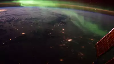 Northern lights over Calgary, Canada