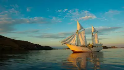 A phinisi yacht in Indonesia