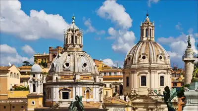 Domes in Rome, Italy
