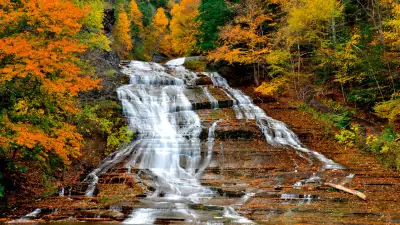 Buttermilk Falls State Park, Finger Lakes, New York State