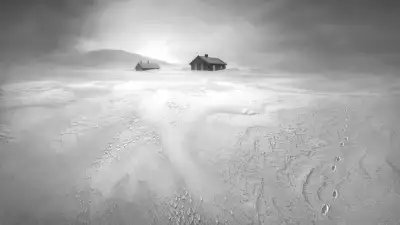 Hunters cabins in the wilderness of Hardangeryidda National Park, northern Norway