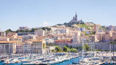 Marseillie Port in summer