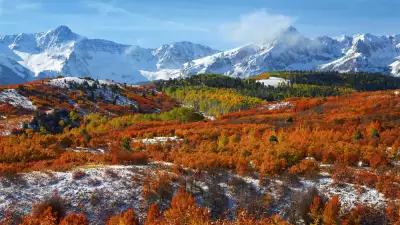 Fall landscape at Dallas Divide, Colorado