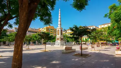 Travel Plaza de la Merced in the city of Malaga, Spain