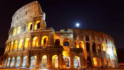 The Colosseum at night, Rome, Italy