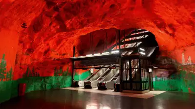 Mural in a Stockholm metro station