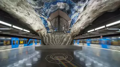 Art at Tekniska H&ouml;gskolan metro station, Stockholm