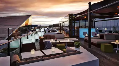 Roof terrace at The Marker Dublin