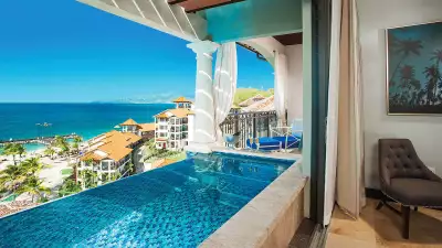 Infinity-edge pool at Sandals LaSource Grenada