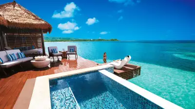 Over-the-water villas at Sandals Royal Caribbean