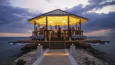 Over water bar at Sandals resort