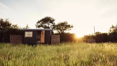Shepherd's hut at Elmley Nature Reserve, Kent