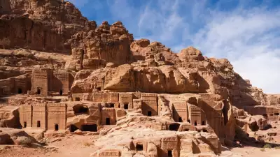 Facades of homes in ancient Petra