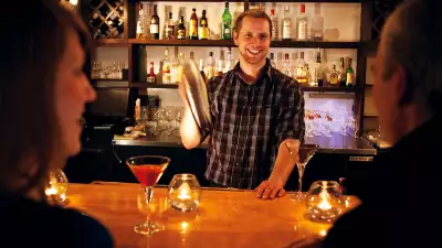 Drinking cocktails in St. John's Newfoundland Canada