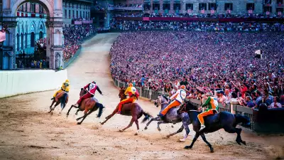 Riders in Il Palio horse race, Siena, Italy