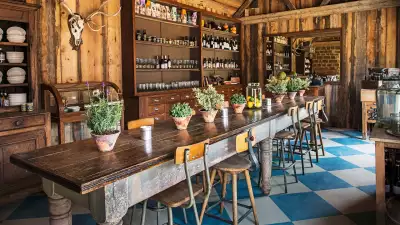 The dining room at Soho Farmhouse, near Chipping Norton