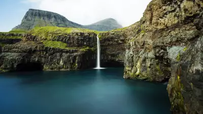 The Faroe Islands' Mulafossur waterfal