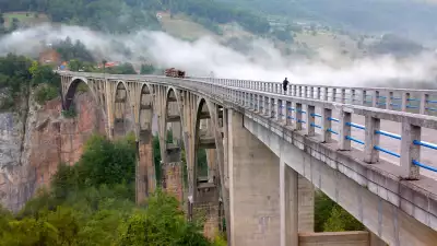 Đurđevića Tara Bridge, over the Tara River Gorge in Montenegro