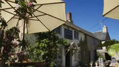 exterior of the Plough at Kelmscott in the Cotswolds