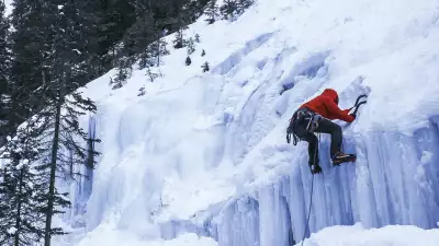 Ice climbing in Alberta, Canada