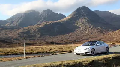 Driving an electric car through Scotland on a new travel tour