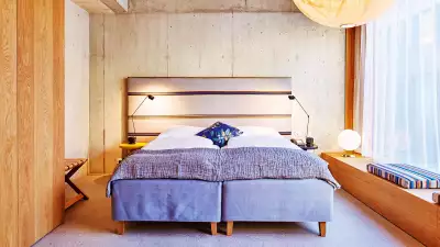 Bedroom at the Nomad Hotel, Basel