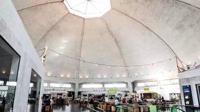 Interior of Basel's Markthalle