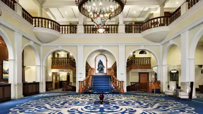 The entrance hall at Fairmont Banff Springs