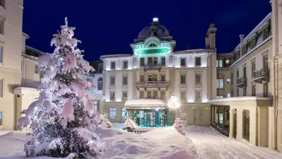 Exterior of Grand Hotel Kronenhof, Pontresina, Switzerland