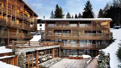 Exterior of M de Megeve, French Alps