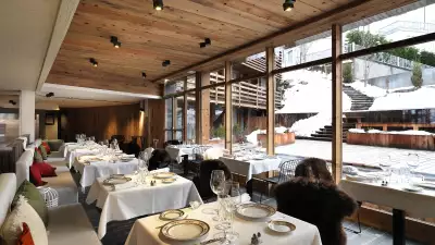 Kitchen at M de Megeve, French Alps