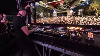 DJ at Junction 2 festival in Boston Manor Park, London