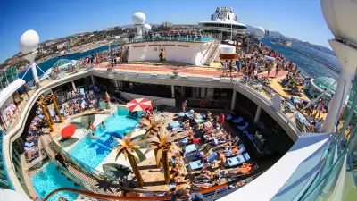 Poolside at The Ark festival in the Mediterranean