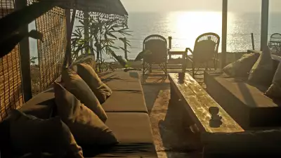 Soul & Surf has a terrace right by the water