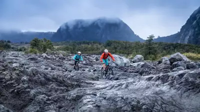 Mountain biking through Chilean Patagonia