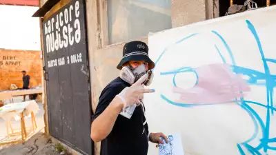 Lisbon, Portugal | Street artist at LX Factory
