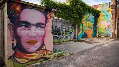 Street art on one of the region's mural tours