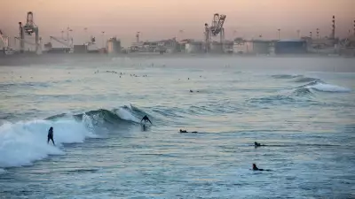 Surfing in Porto, Portugal
