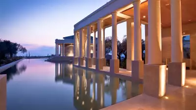Poolside at Amanzoe luxury resort