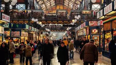 Market hall in Budapest, Hungary