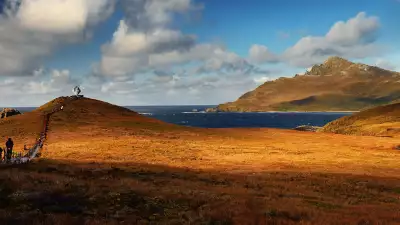 Australis cruise passengers on Cape Horn in Chile