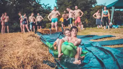 slip'n'slide at Camp Wildfire