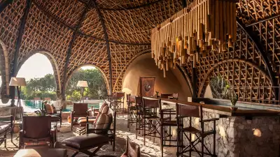 The dining room at Wild Coast Tented Lodge