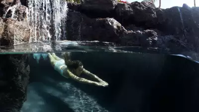 Swimming in Lanai, Hawaii