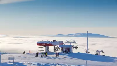 The view from the top of the lifts at Vemdalen, Sweden