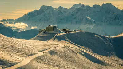 Sunset over Verbier in Switzerland