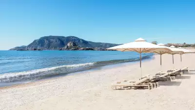 The beach at Ikos Aria, Kos