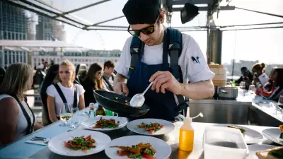 Dining at the Sky Table, London in the Sky